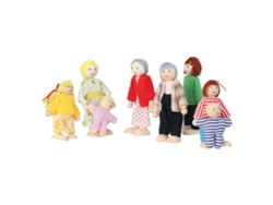 Personajes De Casa De Muñecas De Madera Para Niños Con Movimiento Para Cultivar La Imaginación Y Jugar En Familia