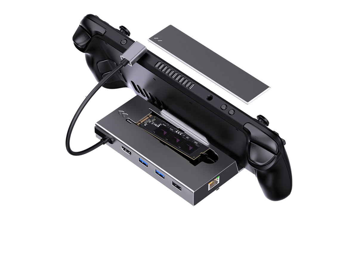 Estación De Acoplamiento Usb-c, Compatible Con Interfaz Ssd M.2, Hdmi Tipo-c A 4k A 60 Hz, Compatible Con Gigabit Ethernet Y Usb 3.0.