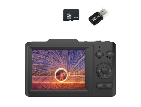 Cámaras Compactas para Estudiantes 4K Hd 48Mp 16X Zoom Antivibración 2.8 32G Tarjeta de Memoria Negra VIGA EUROPE H16