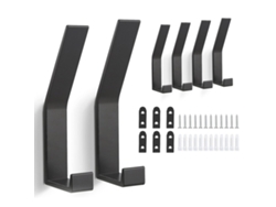 Gancho para toallas de aluminio retro, negro