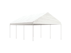 Cenador Con Techo Polietileno Blanco 6,69x4,08x3,22 M