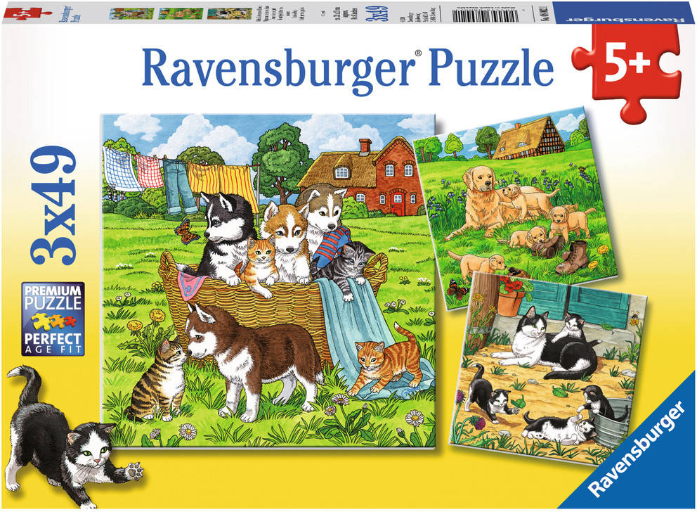 Puzzle RAVENSBURGUER Animales (Edad Mínima: 5 - 49 Piezas)