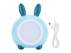 Lámpara De Mesa Usb Niños Conejo Azul Luz Nocturna Led Táctil Cartoon Para Dormitorio Decoración Xy010t