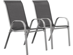Conjunto 2 Sillas de Jardín HABITAT Y JARDÍN Cordoba (Gris - 53.5 x 75 x 92 cm)