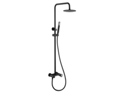 Columna de ducha Extensible, Termostatico rociador extraplano color Negro MICE COLLECTION