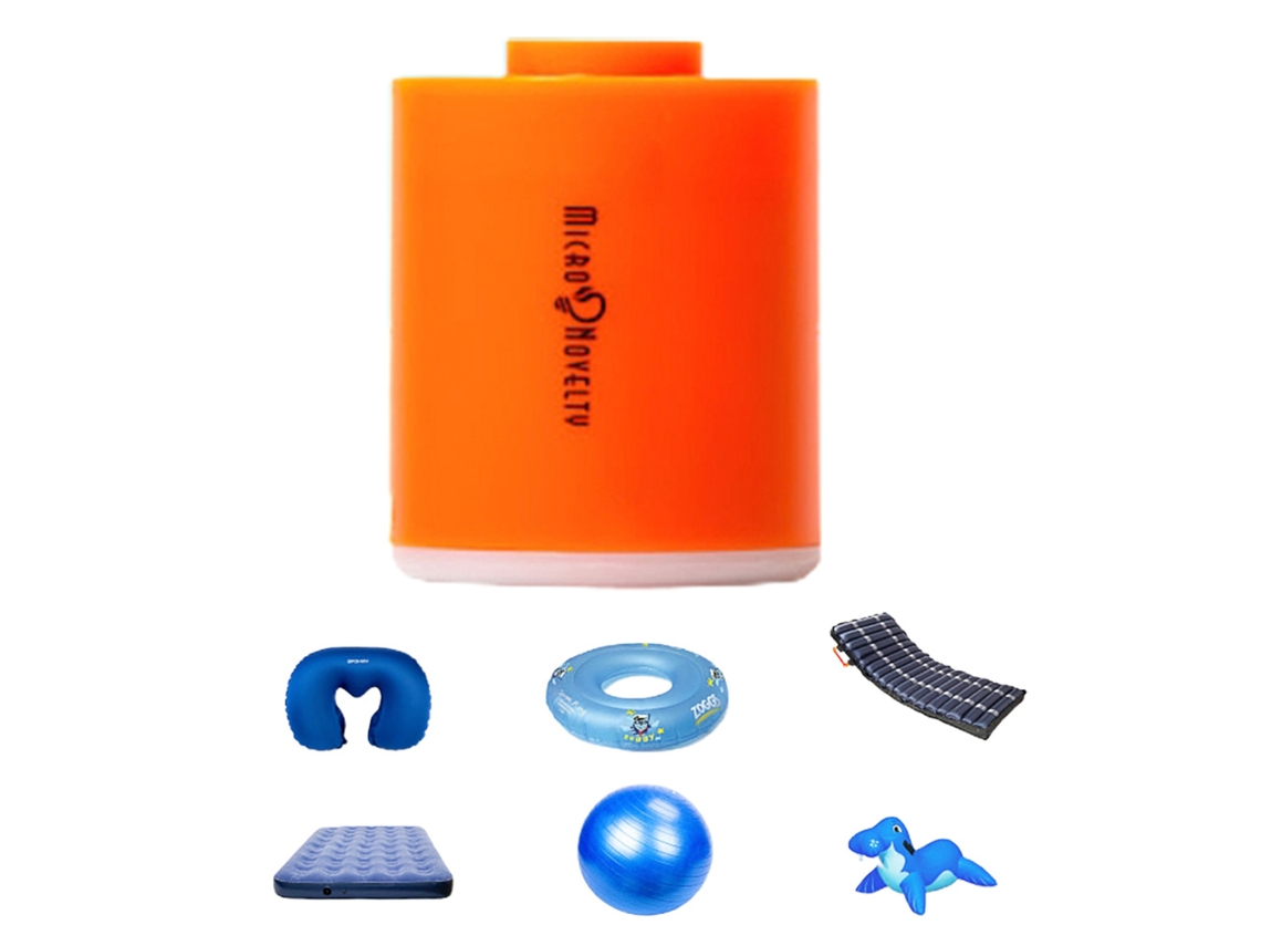 Minibomba De Aire Portátil Recargable Por Usb, Resistente Al Agua, Con Linterna Para Colchones De Aire Y Flotadores.