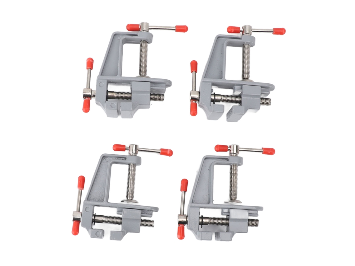 4 Mini Abrazaderas De Mesa Portátiles De Aleación De Aluminio Para Banco De Trabajo Y Manualidades.