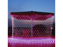 Guirnalda de luces para red de pesca, 3x2 metros, 200 LED (estándar australiano 220 V), violeta ZMDECQNA