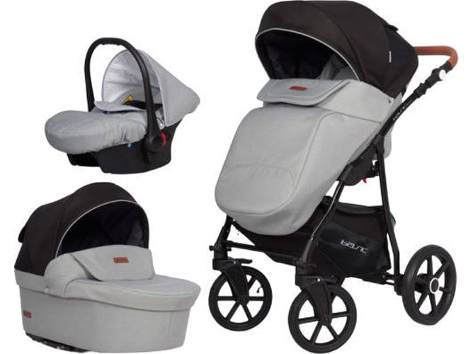 Carrito de Bebé Individual RIKO Basic Plus + Carlo Gris Fox