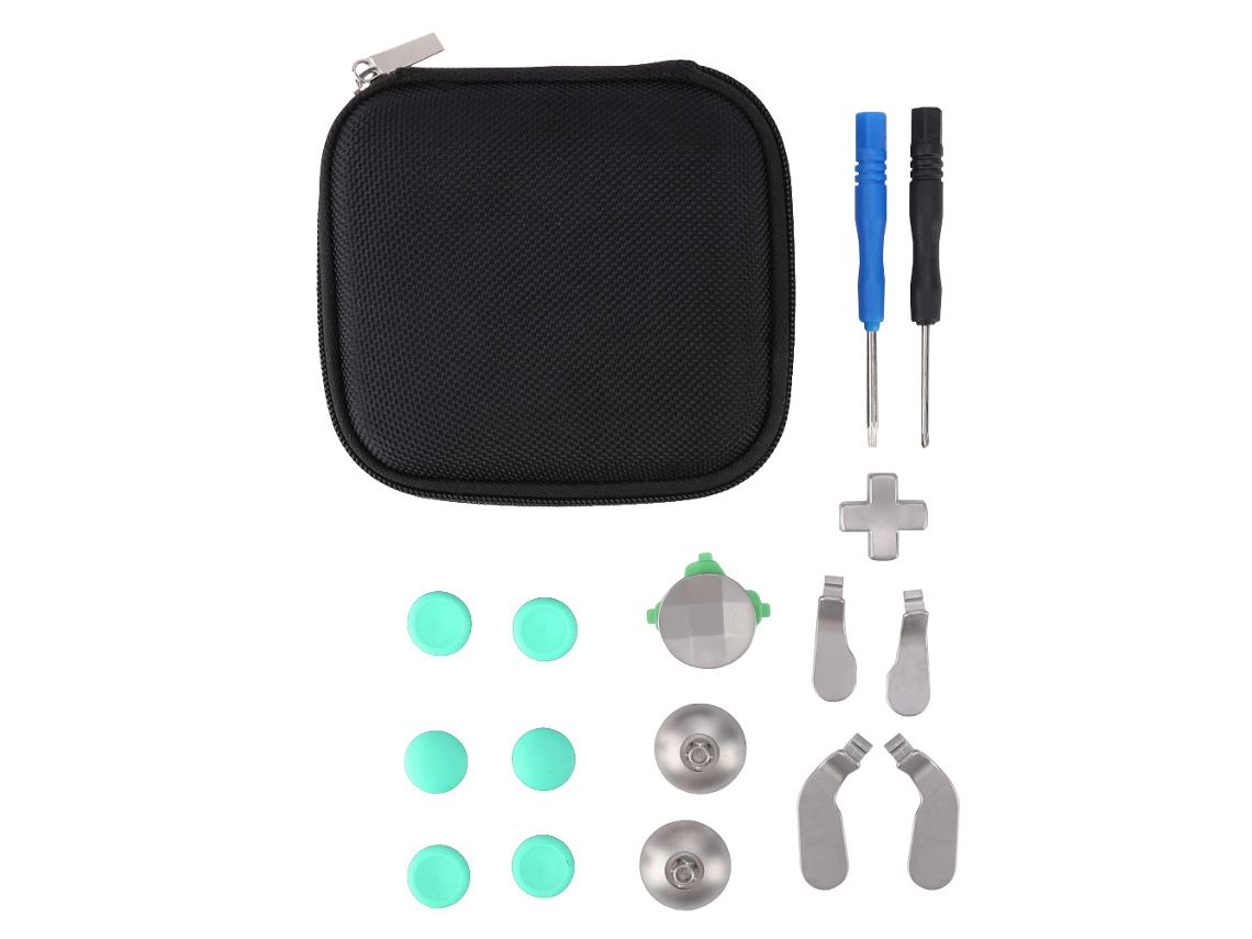 Kit de 17 botones de repuesto para mandos Xbox One Elite, PS4 y Switch - Verde
