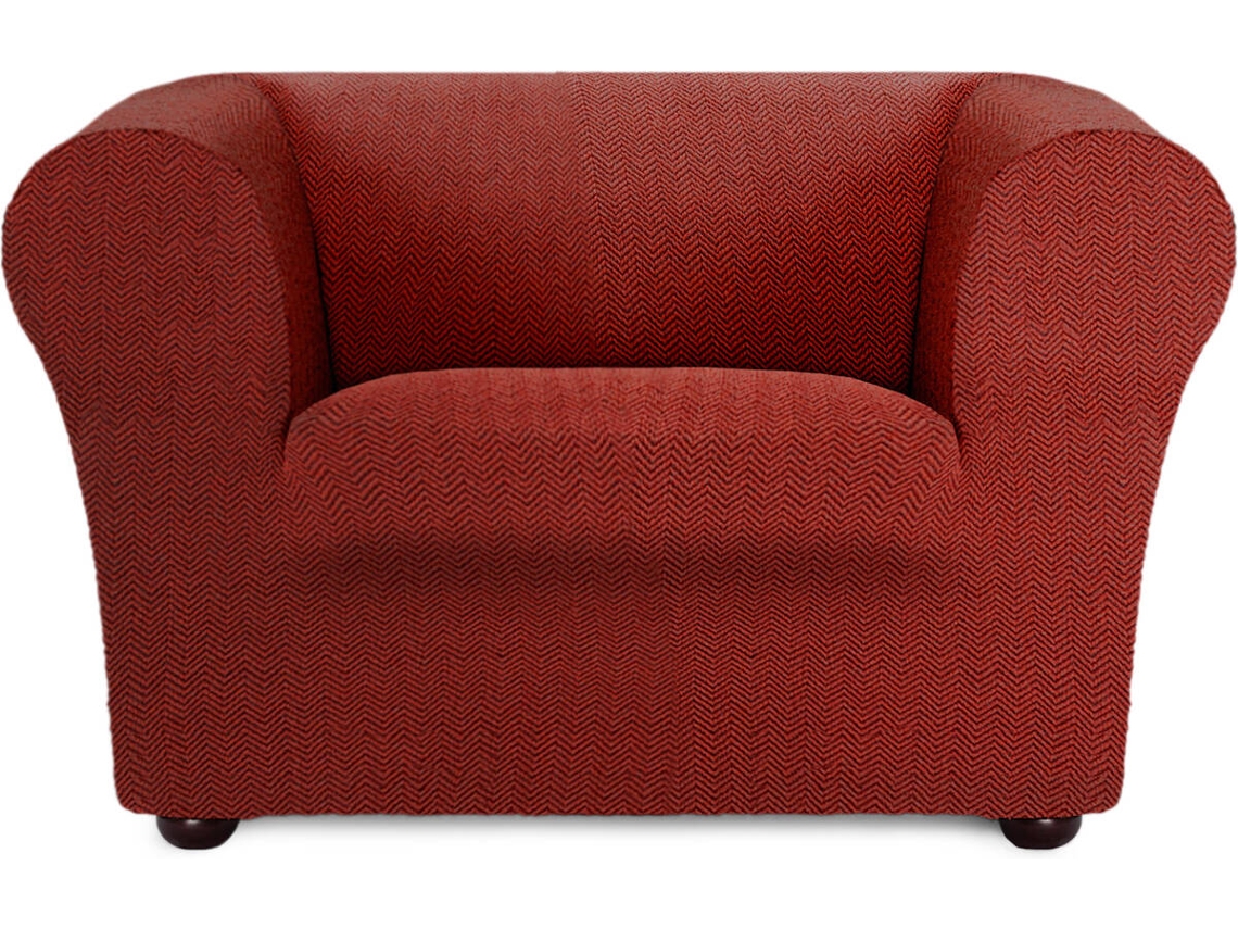 Funda de Sillón EYSA Chester/Klippan Premium Jaz Tejido Multielástico (130 x 110 x 100 cm - Poliéster y Algodón - Caldera)