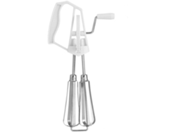 VVJIJILLY Batedor De Ovo Manual Em Aço Inoxidável, Misturador Rotativo Para Cozinha, Ferramenta De Cozinha (branco)