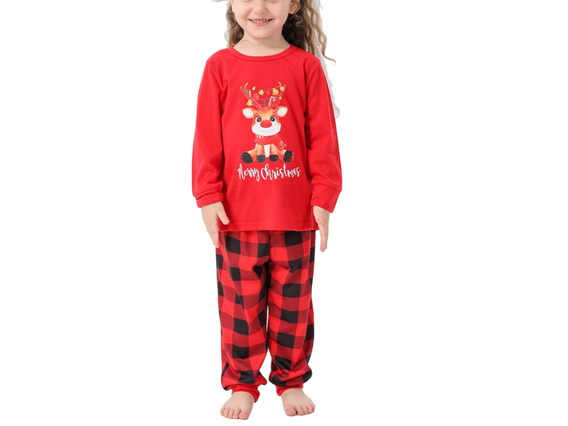 Omni-pijamas Navideños Familiares Con Estampados De Animales Y Cuadros Suaves Para Niños 4-5a