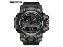 Reloj Deportivo Multifuncional, Moderno Y Elegante (totalmente Negro para Hombre) Con Acabado Luminoso.