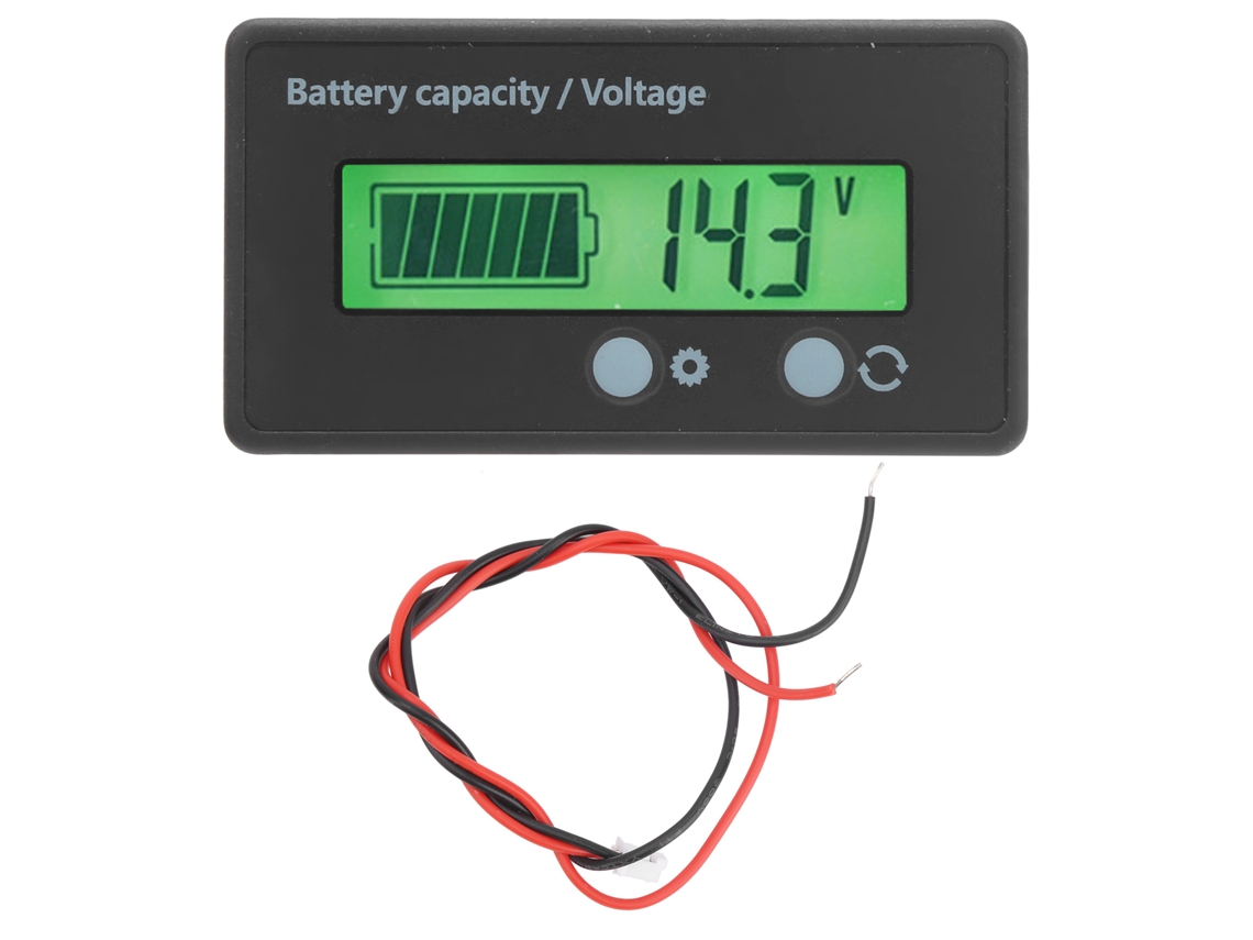 Voltímetro Lcd Indicador De Capacidad De Batería Dc10-100v Con Retroiluminación Verde Para Vehículos Eléctricos Y Dispositivos Móviles.