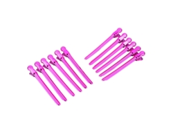 12 Pinzas De Acero Inoxidable Para Teñir Y Separar El Cabello En Salones De Belleza - Carmín