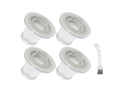 Pacote com 4 filtros hepa com escova para xiaomi mijia handy aspirador de pó
