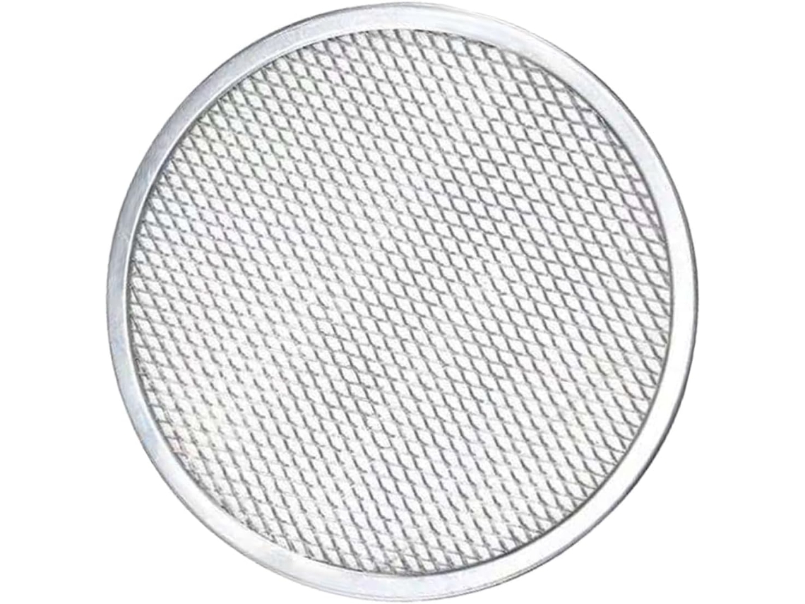 Bandeja Redonda De Aluminio Para Pizza De 23 Cm, Perforada Y Antiadherente Para Una Cocción Uniforme.