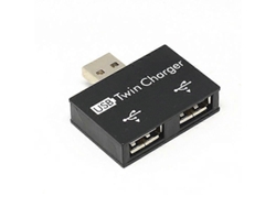 Conversor Hub Usb 2.0 Macho A 2 Puertos Para Carga Dual, Adaptador Splitter Cable, 1 Pieza M