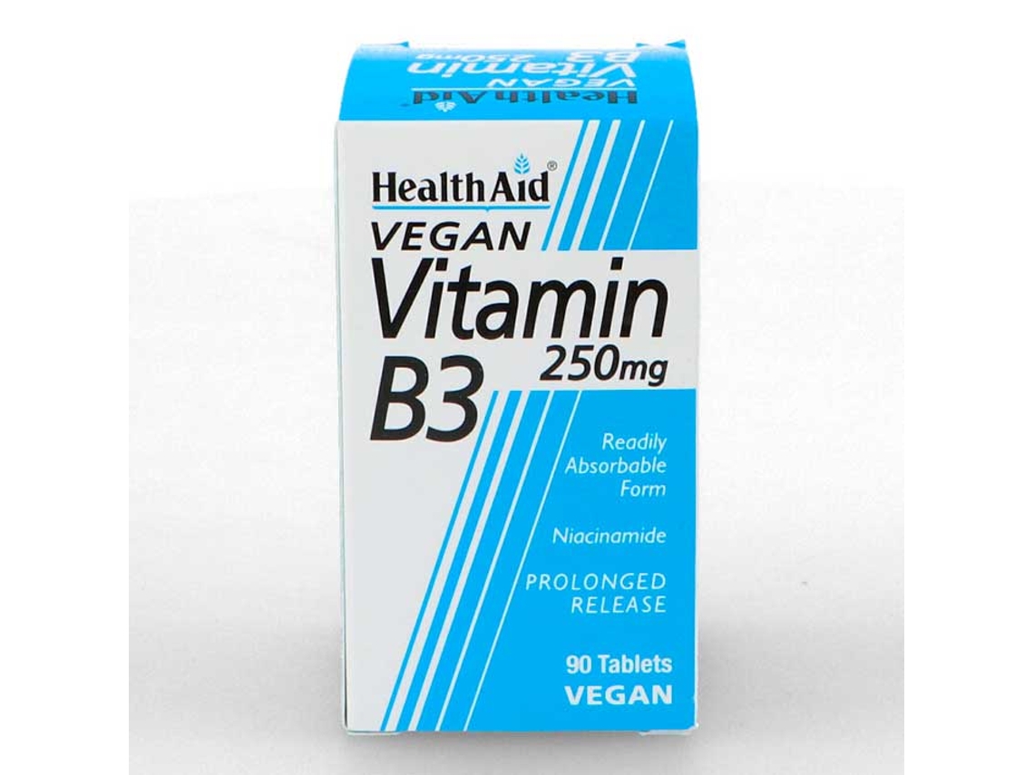 Complemento Alimentar HEALTH AID Vitamina B3 250 Mg 90 Comprimidos