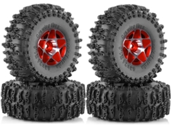 Juego De 4 Llantas Beadlock De 63 Mm (1 Pulgada) Para Coches Rc Crawler 1/18 Y 1/24 (trx4m, Scx24 Y Fcx24).