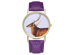 Reloj De Moda Unisex Para Hombre Y Mujer Cuarzo Pulsera (morado)
