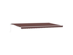 Maison Exclusive - Toldo Retráctil Manual Marrón 600x300 Cm