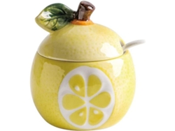 Tarro Para Condimentos Con Forma De Fruta, 250 Ml, Con Tapa Y Cuchara De Cerámica.