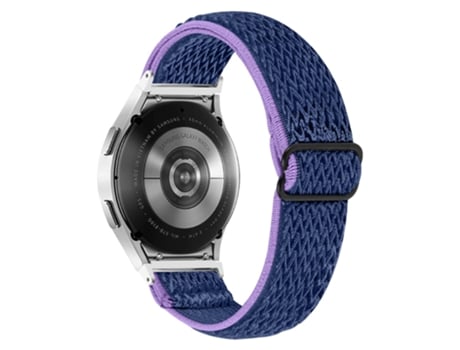 Correa de tela tejida tejido elástico ajustable para Samsung Galaxy Watch4 Active 40mm/44mm/Watch4 Classic 42mm/46mm - purpúreo