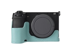 Funda protectora inferior de piel de vaca auténtica compatible con la cámara Sony A6700 Facpoet