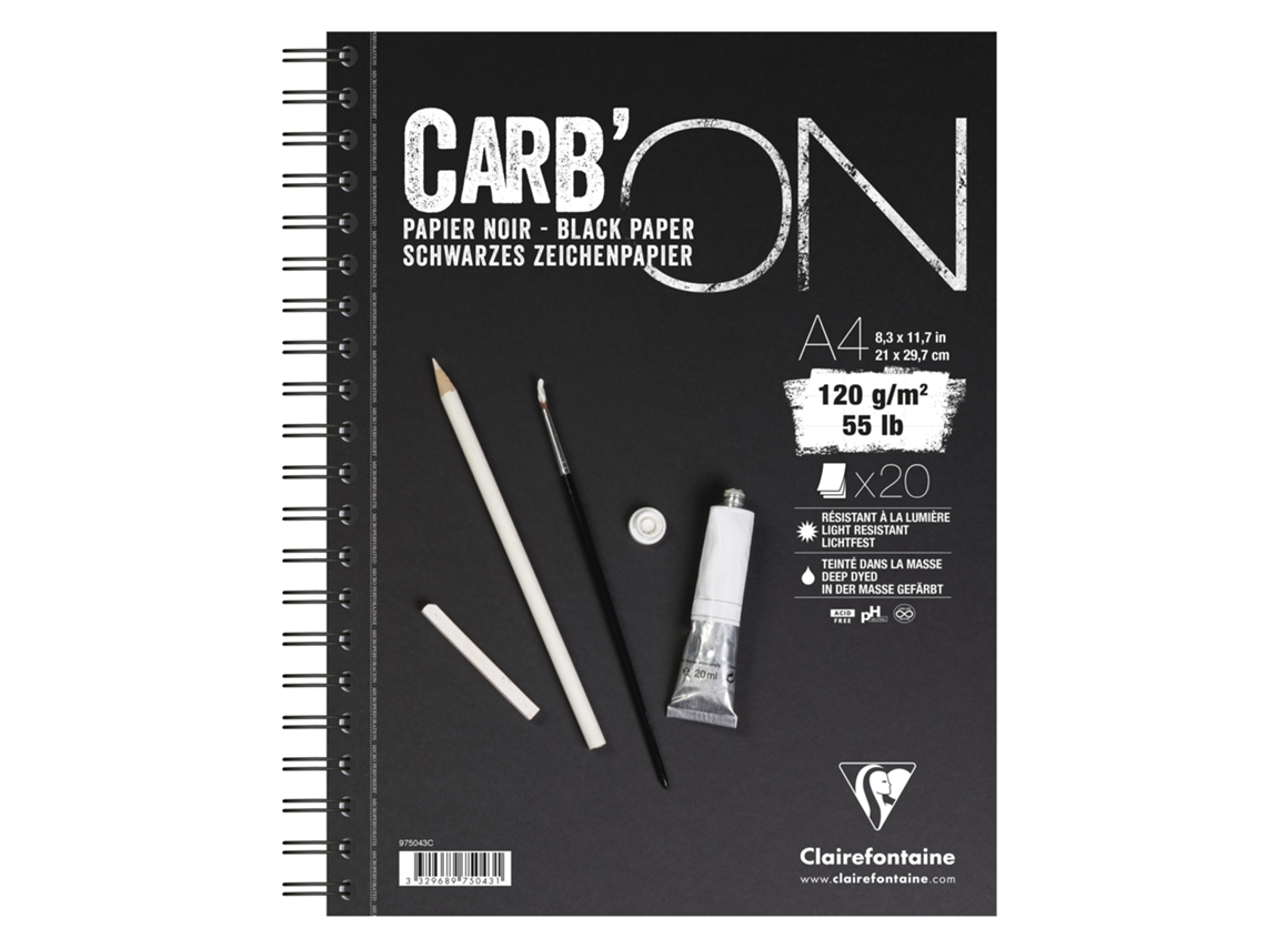 Bloco Carb'On Negro A4