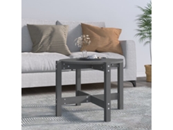 Mesa de centro Ø 62,5x45 cm Madera maciza Gris macizo HARLANV1