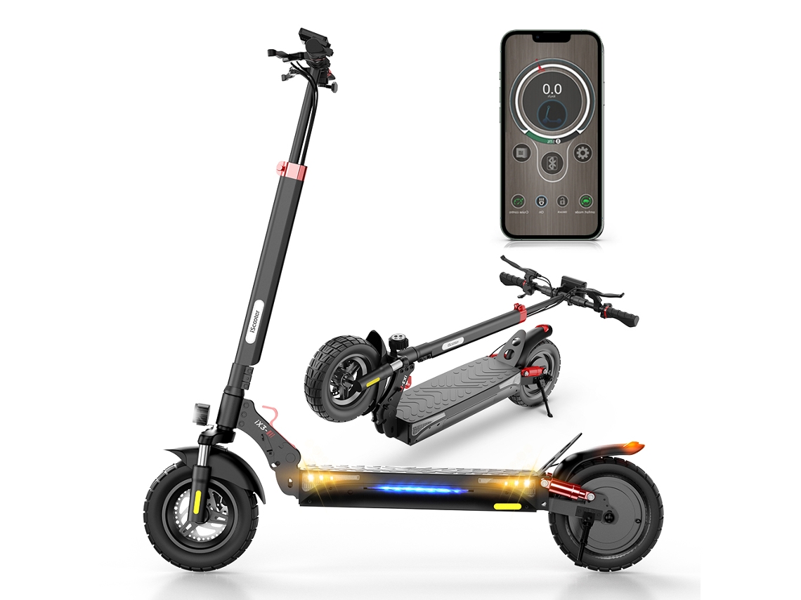 Patinete eléctrico todoterreno Iscooter IX3, 800 W, 48 V 10 Ah, autonomía de 40 km, neumáticos de 10'', doble suspensión.
