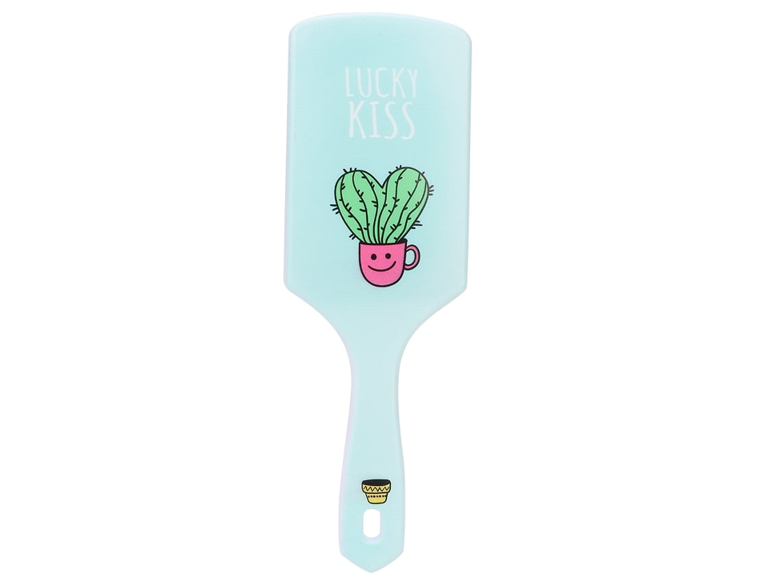 Peine Mágico De Masaje Con Diseño De Cactus Verde Para El Cuidado Del Cabello Femenino.