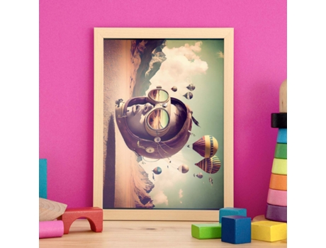 NACNIC Poster Cabeza Flotante En Estilo Surrealismo Cinematográfico Ilustraciones Y Grabados De Historieta Abstracta Y Artística A3
