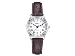 Reloj De Pulsera Sencillo De Cuarzo Para Mujer Gaiety Con Correa De Piel Sintética Marrón.