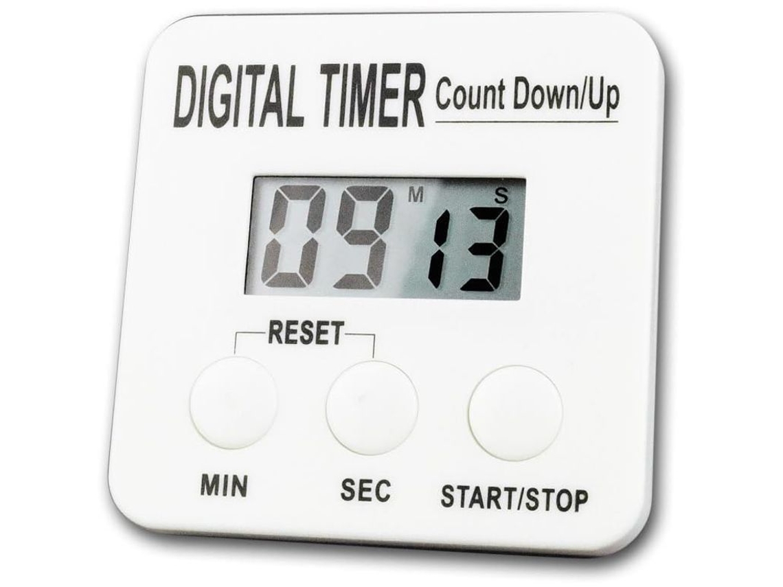 Contador Digital Com Temporizador De Cozinha, Oficina, Laboratório - Display Lcd 4 Caracteres, Resistente A Choques