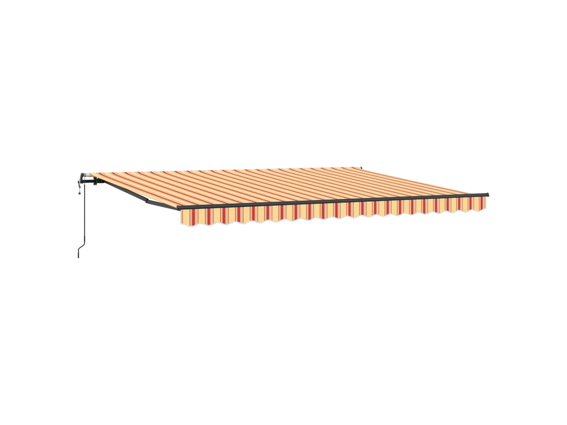 Maison Exclusive - Toldo Retráctil Amarillo Y Naranja 450 X 300 Cm Tela Y Aluminio
