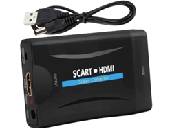 Adaptador/convertidor SCART a HDMI 1080p compatible con HDTV, monitor, decodificador, Xbox, PS3, Wii, Sky, Blu-ray, DVD, VHS/VCR PAL/NTSC, Edid Yizhood