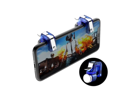 Disparador de juego móvil de teléfono inteligente de metal para PUBG Mobile Gamepad Botón de disparo Aim Key L1 R1 Shooter PUBG Controller blue
