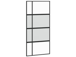 Puerta corredera VIDA XL vidrio templado y aluminio negra (102,5x205 cm)