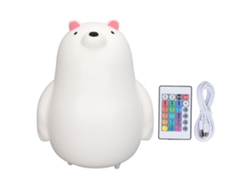 2026-lámpara De Noche Para Niños Osito Led Colorida Con Control Remoto Carga Usb Protectora De Ojos Para Niños