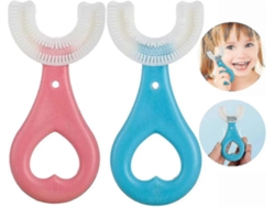 Cepillo de dientes infantil en forma de U, 2 unidades, cabezal de silicona GOKOCO