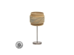 Sobremesa Pequeña 1xe14 Cuero Camel 44x18x18cm Samoa