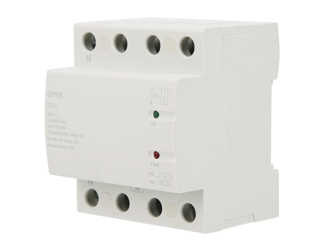 Veloriskku-protector De Voltaje Gpv8‑4p‑d Surge 220v Dispositivo Protector Con Luz Led 32a