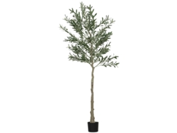 Olivo artificial grande, 180 cm, planta artificial, plástico, olivo artificial en maceta, árbol artificial con cemento. Zkaka