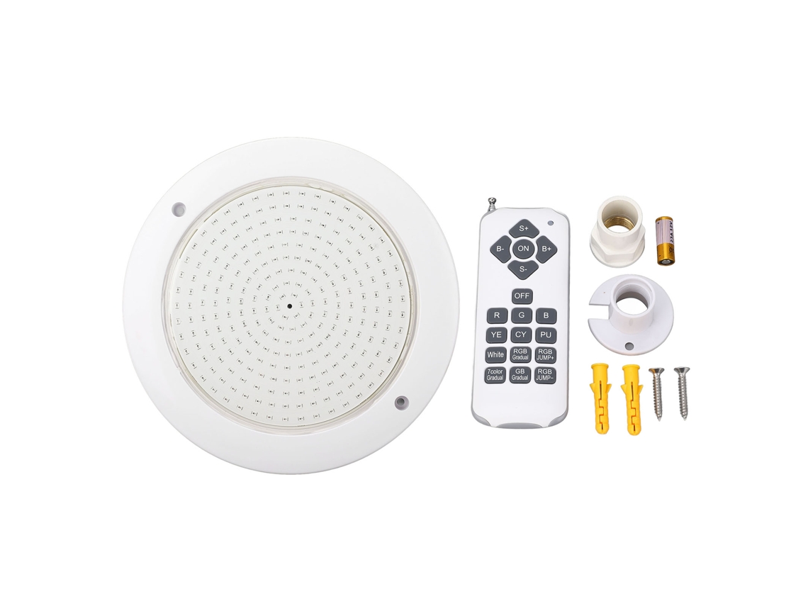 Lámpara Led Rgb Sumergible De 12 V Y 18 W Con Clasificación Ip68 Y Control Remoto Para Piscinas Interiores Y Exteriores.