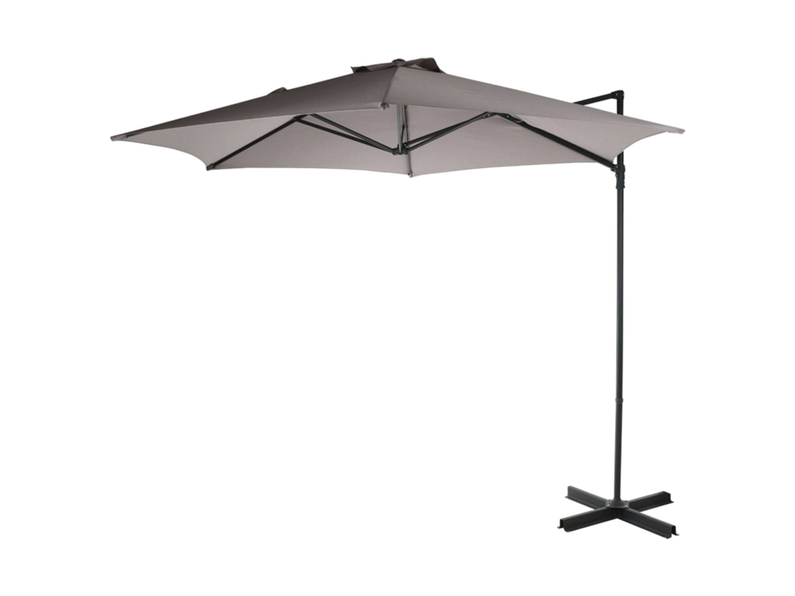 Sombrilla colgante gris con base de acero Well Home