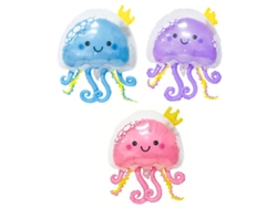 MEOIRUERY 3 Stück Meerestiere Folienballon, Qualle Folienballon, Helium Riesenballon 85 x 72,5 cm, Kinder Geburtstag Party Deko, Ozean Tiere Luftballons Kinderg