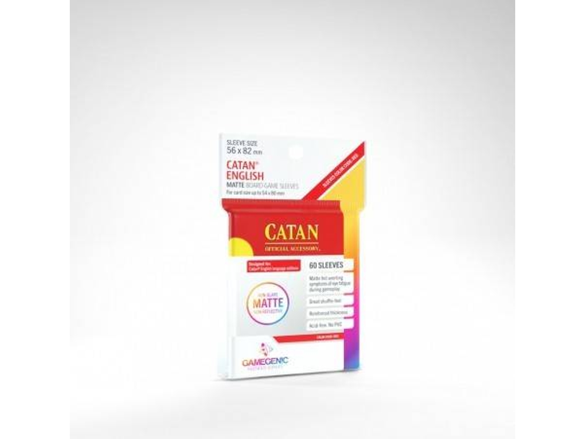 Fundas para Cartas GAMEGENIC Matte Catan Clear (56 x 82 mm)